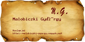 Malobiczki György névjegykártya